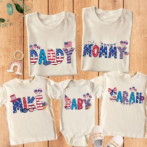Personalized 4th Of July Family Shirt, Family Matching Fourth of July Shirt, Custom USA Flag Shirt, Patriotic Family Tees, Celebration Shirt