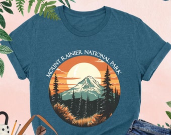 Mount Rainier National Park Shirt, Mouth Rainier Park Shirt, Mountain Shirt, National Park Trip Shirt, Hiking Shirt,Washington Camping Shirt