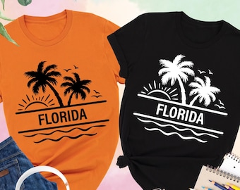 Palm Trees Shirt, Custom Beach Shirt, Palm Tree Shirt, Personalized Beach Shirt, Tropical Shirt, Beachy Shirt, Summer Shirt, Holiday Shirt