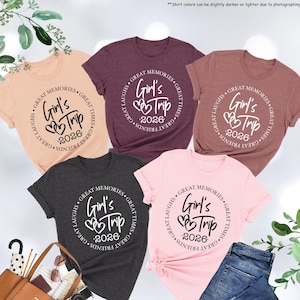 Girls Trip 2026 Shirt, Great Memories Great Times Great Friends Great Laughs, Besties Trip Shirt, Girls Travel Shirt, Girls Vacation Gifts