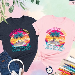 Anniversary Cruise 2026 Shirt, Cruise Anniversary Shirt, Wedding Anniversary Cruise Vacation Shirt, Matching Anniversary Gift, Couple Shirt imagen 1