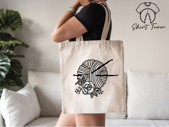 Knitting Tote Bag, Knitting Gift, Knitter Tote Bag, Knit Tote, Mom Life Bag, Canvas Tote Bag, Reusable Bag, Shoulder Bag,Knitting Lover Gift