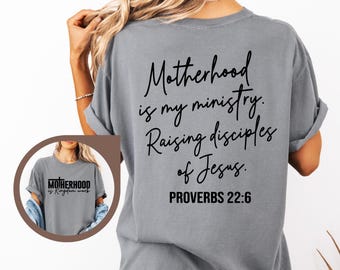 Comfort Colors Motherhood is Kingdom Work Shirt, Christian Mama Shirt, Bible Verse Mom Shirt, Mothers Day Shirt, Religious Mama Shirt
