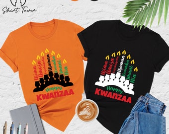 Happy Kwanzaa Shirt, African Shirt, African Holiday Shirt, Black History Shirt, Black Culture Shirt, Family Kwanzaa Tees, Kwanzaa Principles