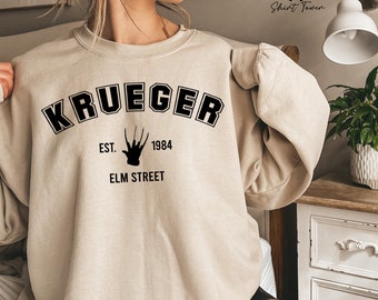 Freddy Krueger Sweatshirt, Krueger Sweater, Horror Movie Sweatshirt, Scary Movie Sweater, Horror Film Club,Movie Night Sweatshirt,Movie Gift