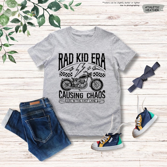 Rad Kid Era Shirt, Boys Motorcycle Shirt, Toddler Boy Shirt,Birthday Gift for Son,Funny Boy Shirt,Trendy Toddler Shirt,Motorcycle Lover Gift
