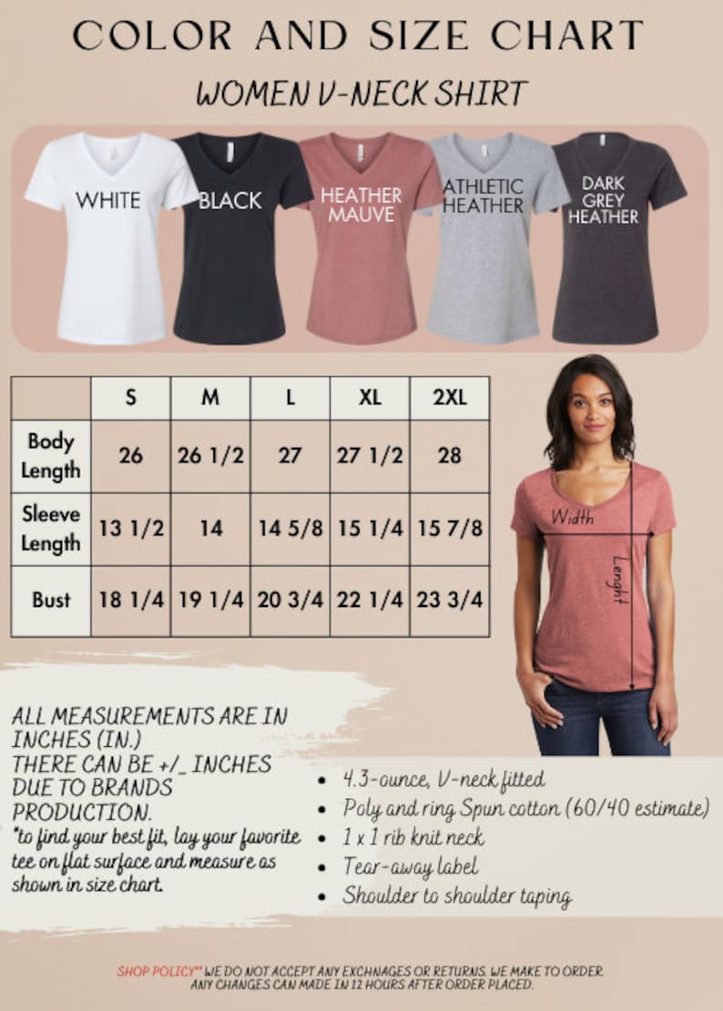 a women's v - neck t - shirt is shown in three different colors