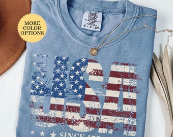 Comfort Colors USA Since 1776 Shirt, USA 250th Anniversary Shirt, American Flag Shirt, Independence Day Shirt, Patriotic Shirt, America Tee