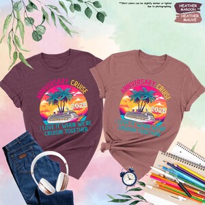 Anniversary Cruise 2026 Shirt, Cruise Anniversary Shirt, Wedding Anniversary Cruise Vacation Shirt, Matching Anniversary Gift, Couple Shirt imagen 10