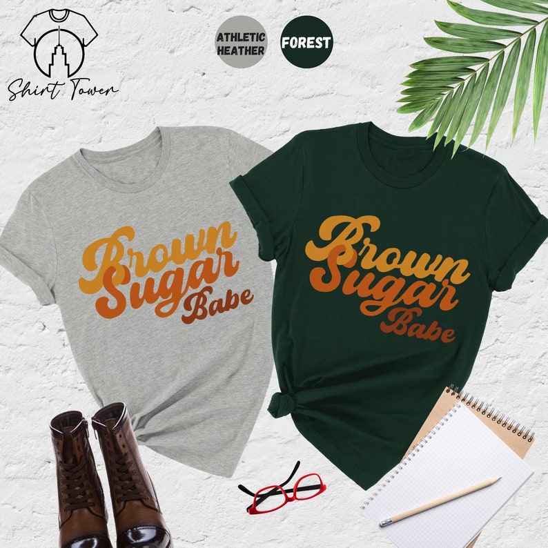 Brown Sugar Babe Shirt, Black Woman Shirt,Black Girl Magic Shirt,Black Queen Shirt,Afro Woman Shirt,Black History Shirt,African American Tee bild 4
