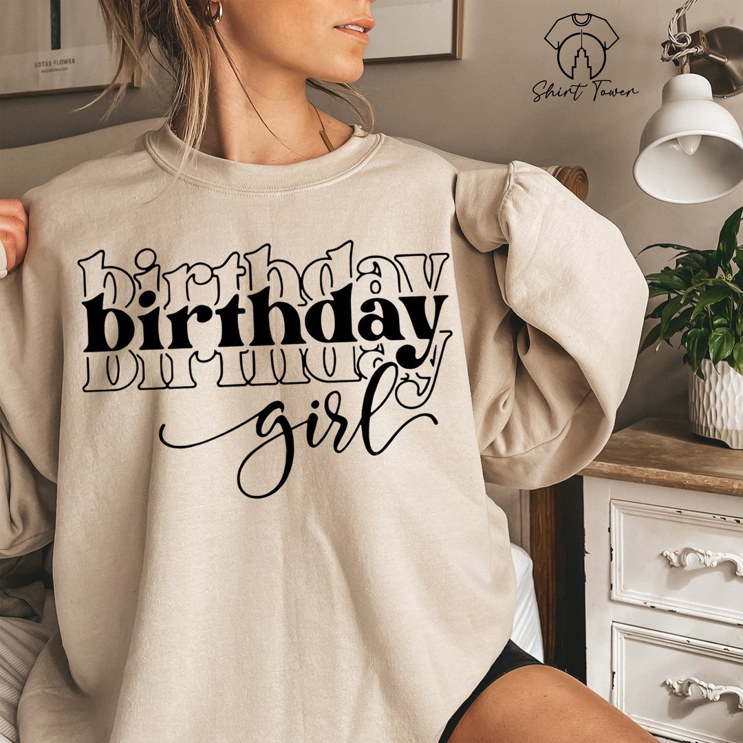Birthday Girl Hand Embroidered Sweatshirt main image 1
