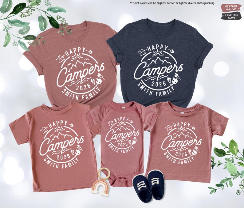 Custom Family Camp Shirt,Happy Campers 2026 Shirt,Family Camping Shirt,Camping Crew,Family Camping Trip,Family Matching Tee,Gift For Campers image 10