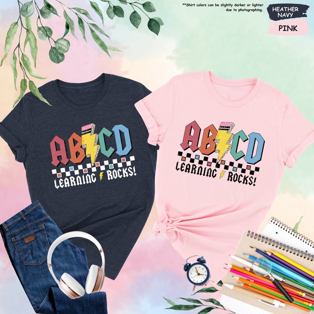ABCD Learning Rocks Shirt, Preschool Teacher Shirt, Back to School ...