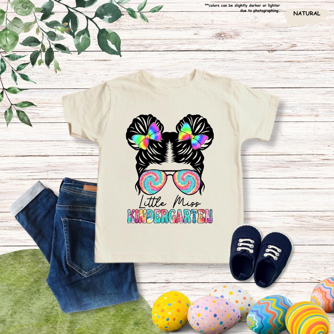 Little Miss Kindergarten Shirt, Back to School Kindergarten Kids Shirt ...
