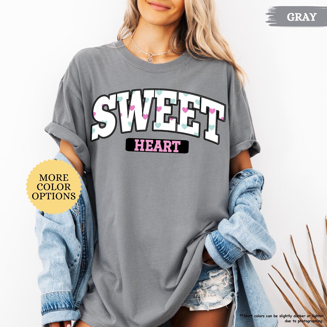 Comfort Colors Sweet Heart Shirt, Valentines Day Shirt for Women ...
