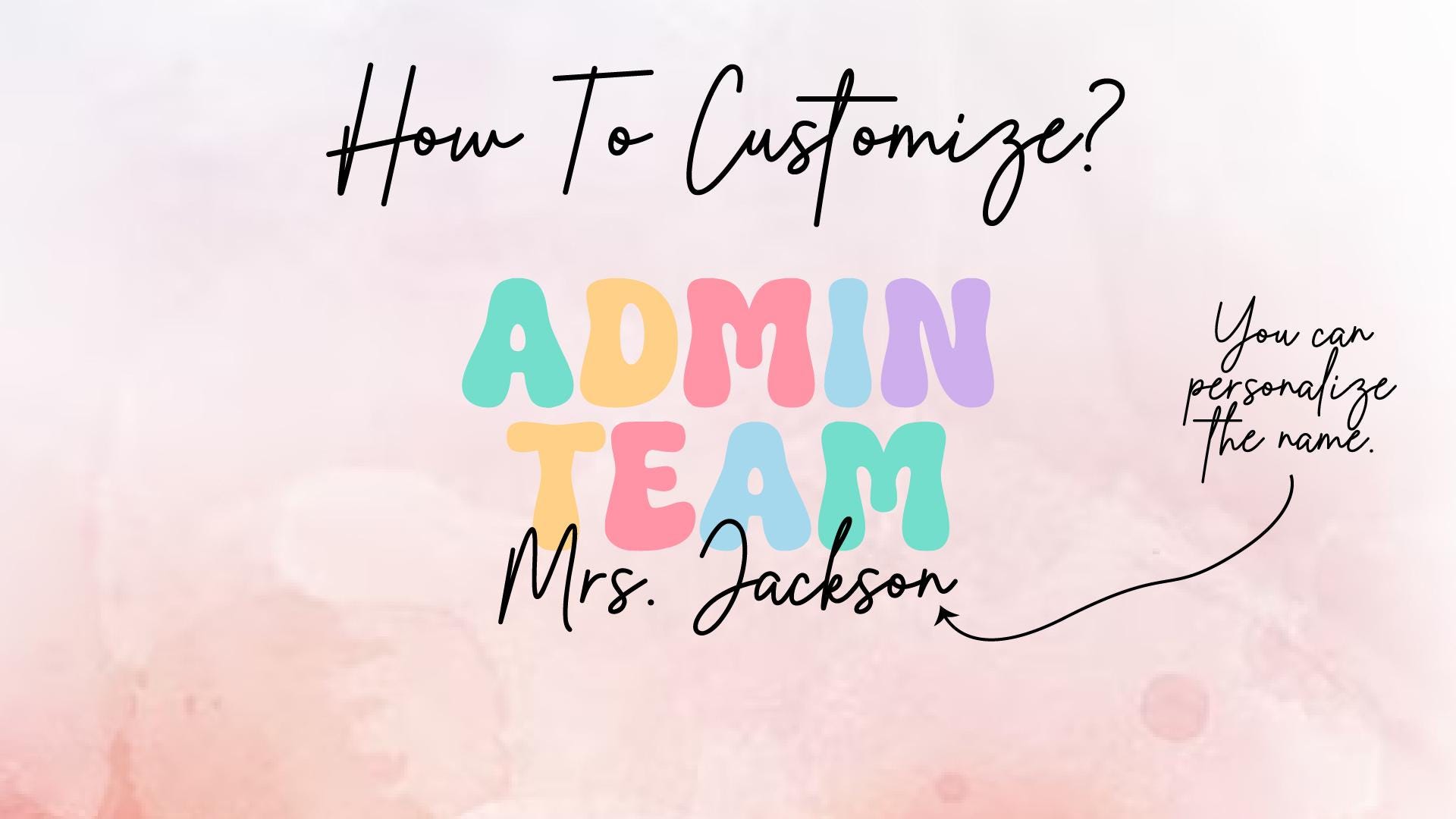 Comfort Colors Custom Name Admin Team Shirts, Dear Staff Member Reading ...