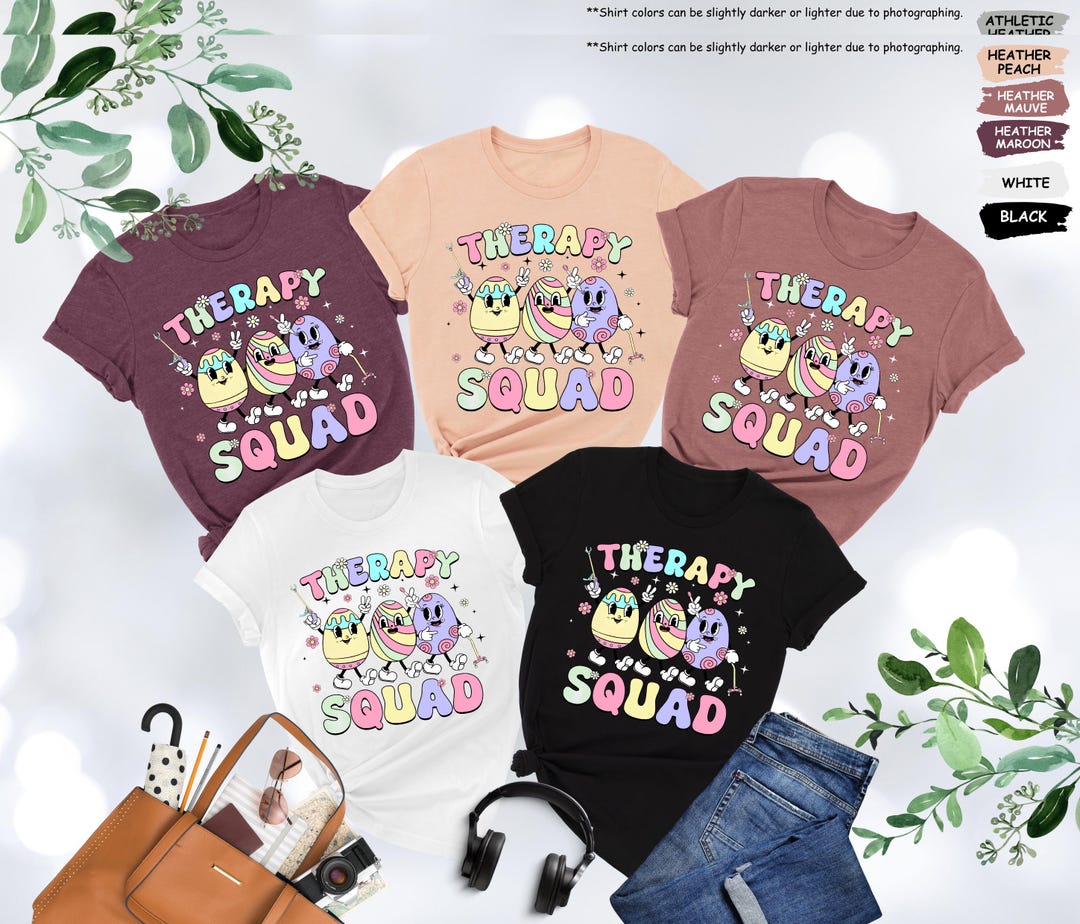 Therapy Squad Easter Day Shirt, SLP OT PT Easter Eggs Tee, Matching ...