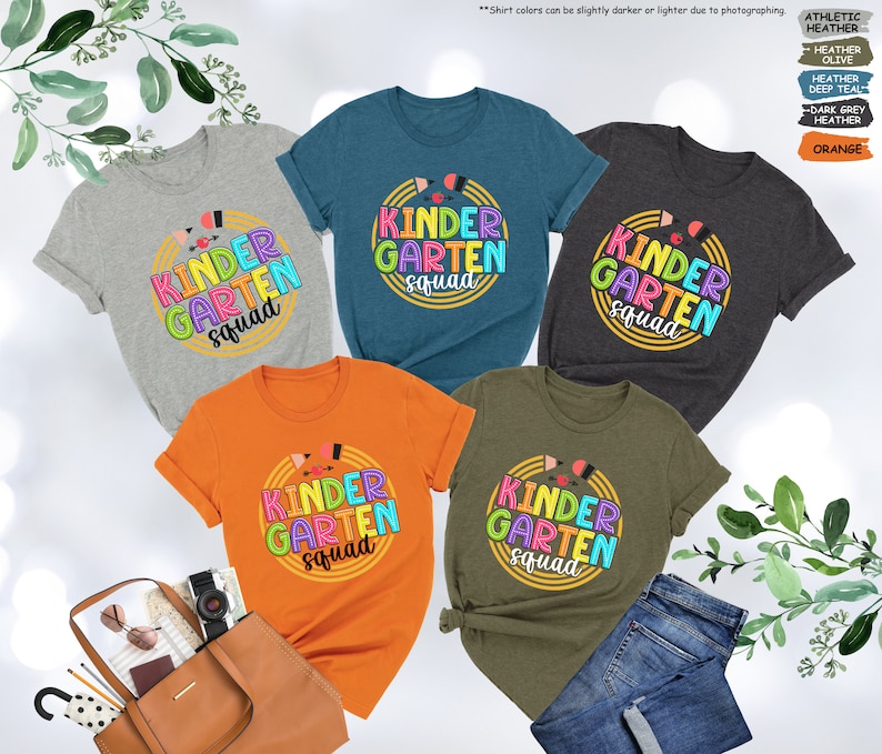 a group of children's t - shirts with the words kinder grati