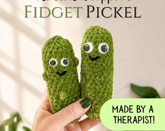 Handmade Crochet Emotional Support Fidget Pickle