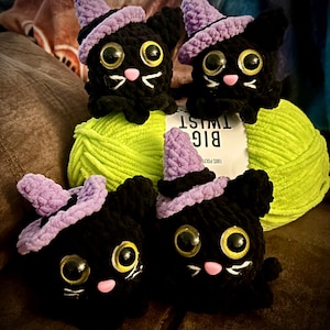 Easy Kitty Witch Ghost Crochet Pattern