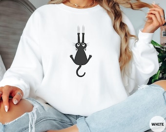 Funny Cat Sweatshirt, Cat Sweater, Cat Mom Sweatshirt, Gift for Cat Mom, Gift for Cat Lover, Cute Cat Sweatshirt, Cat Lover Sweater