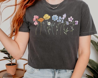 Comfort Colors Pride Wildflowers Shirt, Pride Month Shirt, LGBTQ Shirt, Subtle Pride Shirt, Pride Wildflowers T-Shirt, Gay Pride Shirt