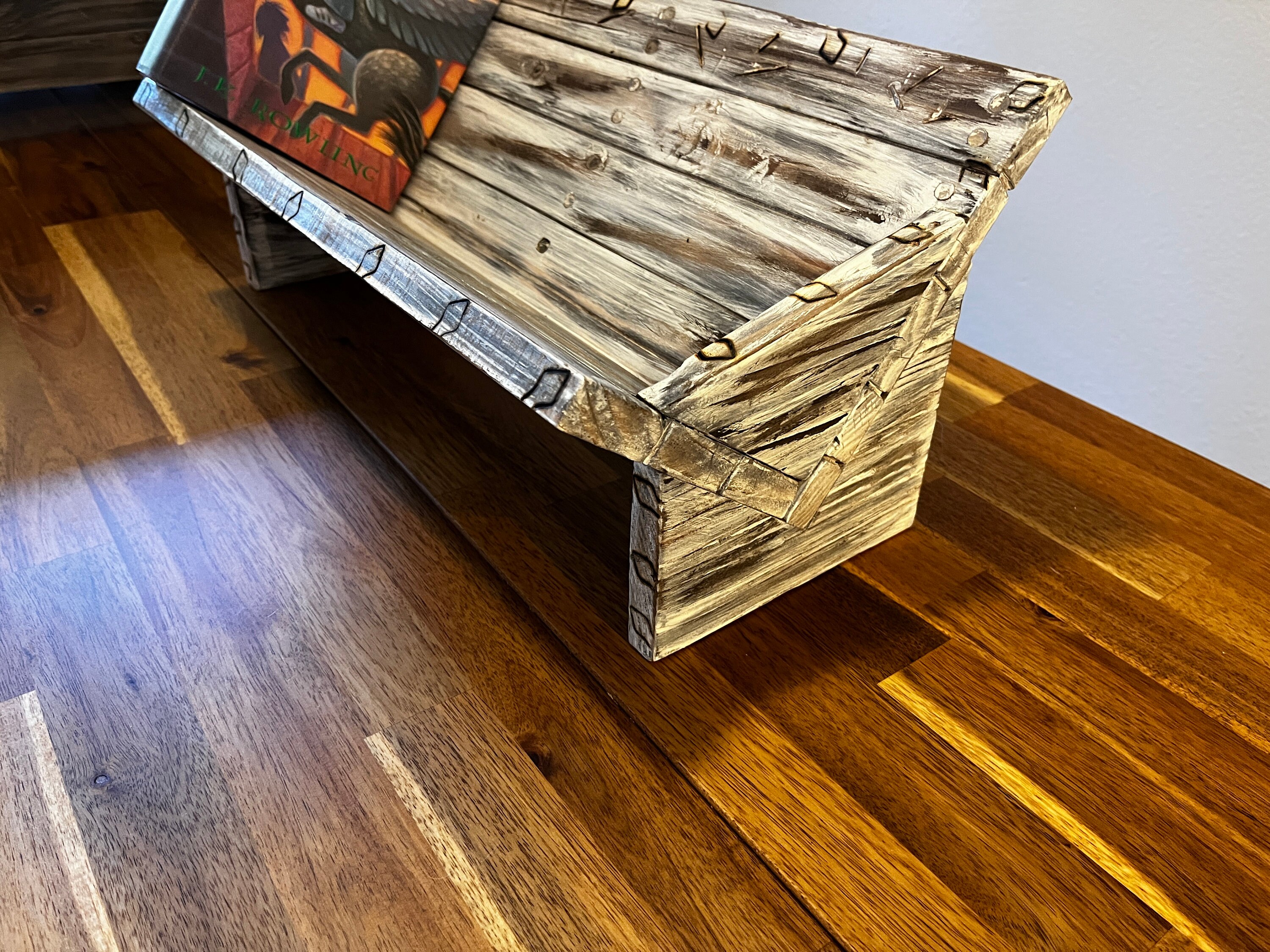 Rustic Tilted Tabletop Bookshelf handmade Aged Finish Etsy