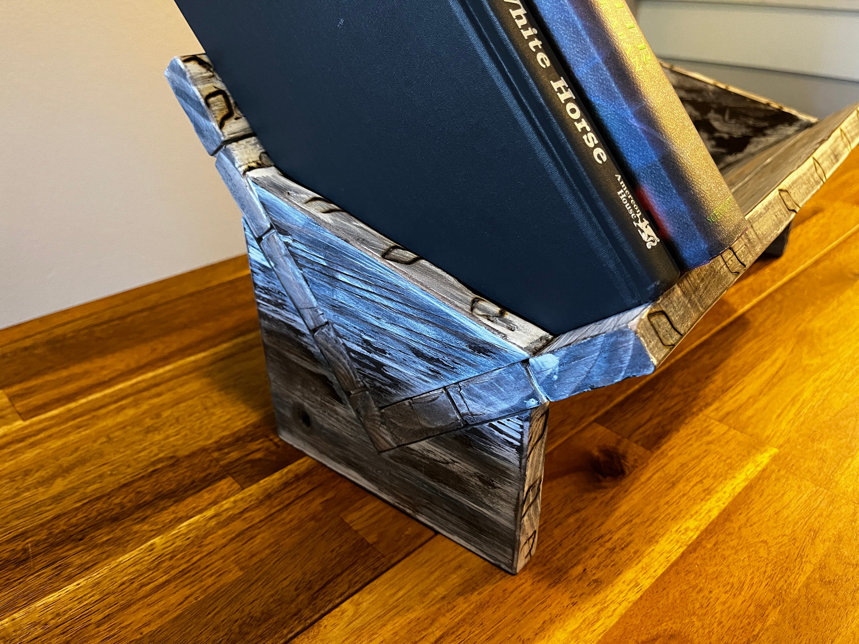 Rustic Tilted Tabletop Bookshelf handmade Aged Finish Etsy