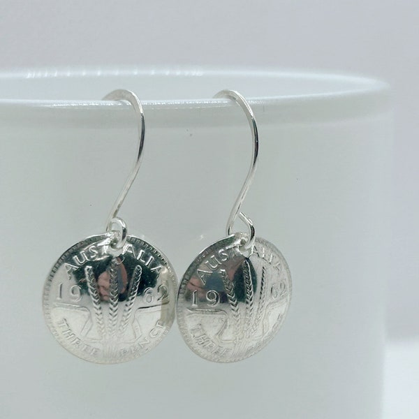 Customise | Australian Coin Earrings | Threepence | Handcrafted