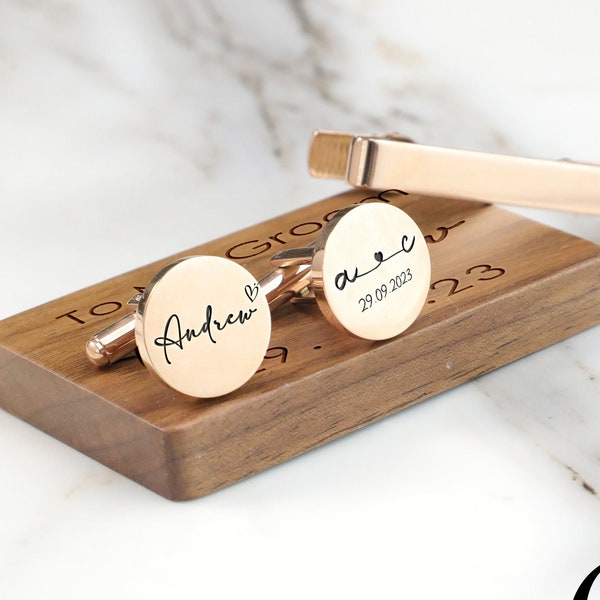 Personalized Men Cufflinks Custom made Engraved Cufflink-Best Gift for Wedding-Groomsmen Gift Idea, groom gift Round Cufflink