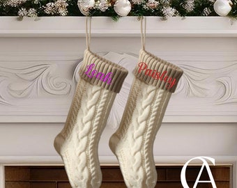 Medias navideñas bordadas personalizadas, regalos navideños, recuerdos navideños, regalos para fiestas navideñas