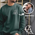 Personalized Photo Embroidery Sweater, Photo Outline Sweatshirt, Embroidered Sweater, Gift for Dad, Father's Day Gift, Fathers Day Shirt product logo
