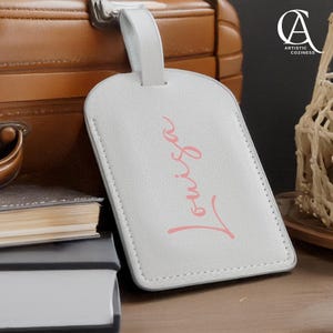 Personalized Name Luggage Tag, Leather Passport Holder, Travel Luggage Tags, Travel Tag, Luggage Accessories, School Bag Tag, Travel Bag Tag
