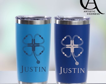Customized nurse tumbler, Personalized tumbler for nurses, Nurse gift ideas, Nursing school graduation gift, Nurse appreciation tumbler