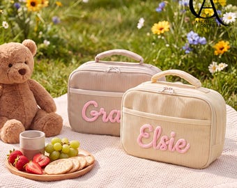 Personalized Lunch Bag, Custom Kids Lunch Tote, Insulated Preschool Lunch Bag, Toddler Lunch Box, Kindergarten School Gift, Gift for Kids