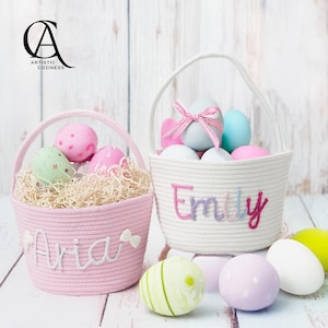 Personalisierter Osternkorb, Osterkorb Geschenke, Mädchen Osterkorb, Jungen Osterkorb, Eiersuche Korb, Monogramm Osterkorb