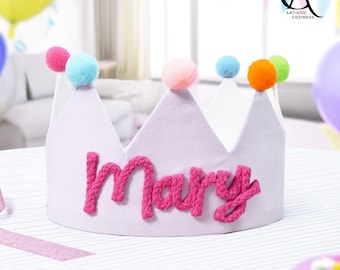 Custom Kids Birthday Crown, Princess Crown, Birthday Girl Crown, Kids Party Favors, 1st Birthday Crown, Birthday Hat, Toddler Birthday Crown