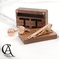 Custom Cufflink Gift, Cufflink for Father, Personalized Initial Cufflink Gift ,Father of Groom Cufflink,Engraved Wooden Box product logo
