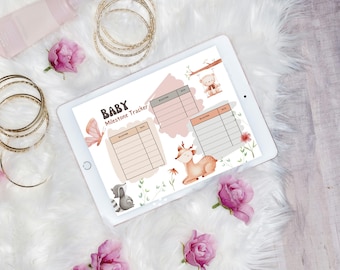 Digitale afdrukbare mijlpaaltracker voor baby