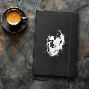 Screaming Inside Caderno com capa dura | Diário Ink Skull Soft Goth Diário Witchy Dark Academia