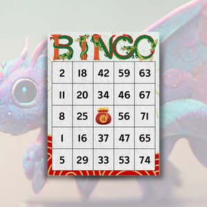 300 cartones de bingo del Año Nuevo Chino: Tema del Año del Dragón - Perfecto para fiestas y eventos - Elija 1/2/4/6 paquetes