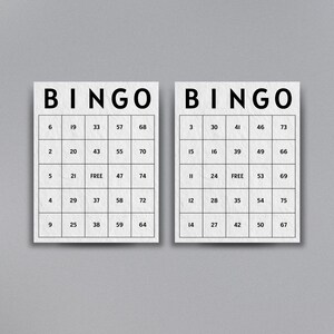 100 Plain White Bingo Cards, Digital Download, Versatile for All Events, 1/2/4/6 Cards Per Page Set, Perfect for Customization & Occasions