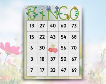 300 carte Bingo a tema primaverile/Disegni di fiori e piante/Gioco di società per occasioni primaverili/Confezioni da 1/2/4/6 disponibili