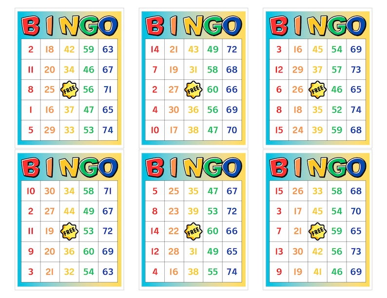 600-pack Rainbow-themed Bingo Cards - Colorful Party Game for All ...