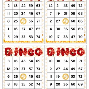 100 Jaar van de Draak Bingokaarten - Chinees Nieuwjaar Vieringsspel - 1/2/4/6 Pack Opties voor feestelijk plezier