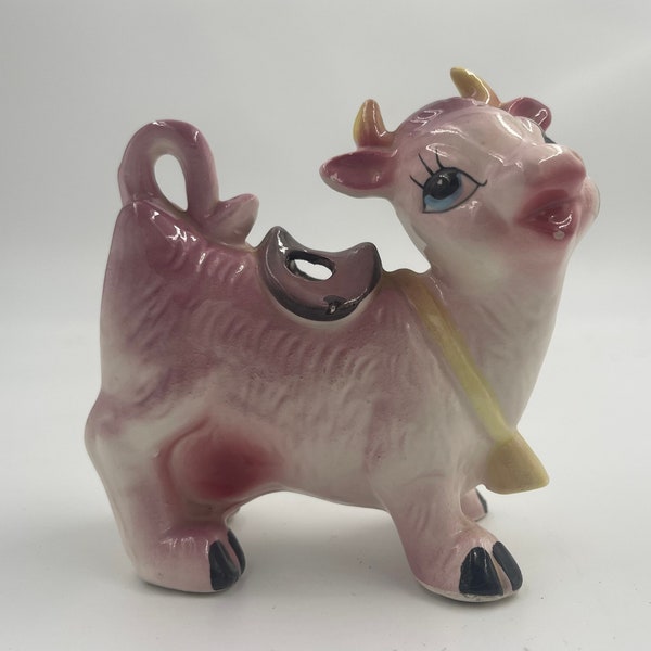 Mid Century Mod Purple Japanese Cow Pencil Holder