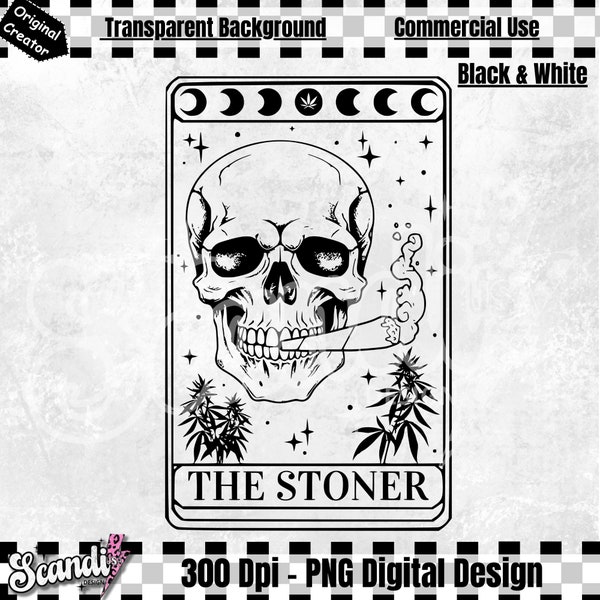 The Stoner Tarot Card - PNG - Cannabis T-shirt - Weed Shirt - Stoner Gifts - Marijuana Cannabis Shirt -Cannabis 420 gifts - Funny Tarot card