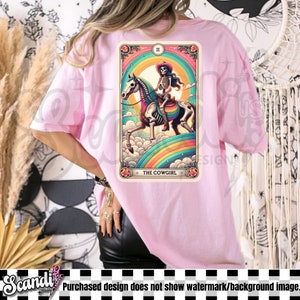 Cowgirl Skeleton Tarot Card PNG | Western Sublimation (Digital Download) image 4