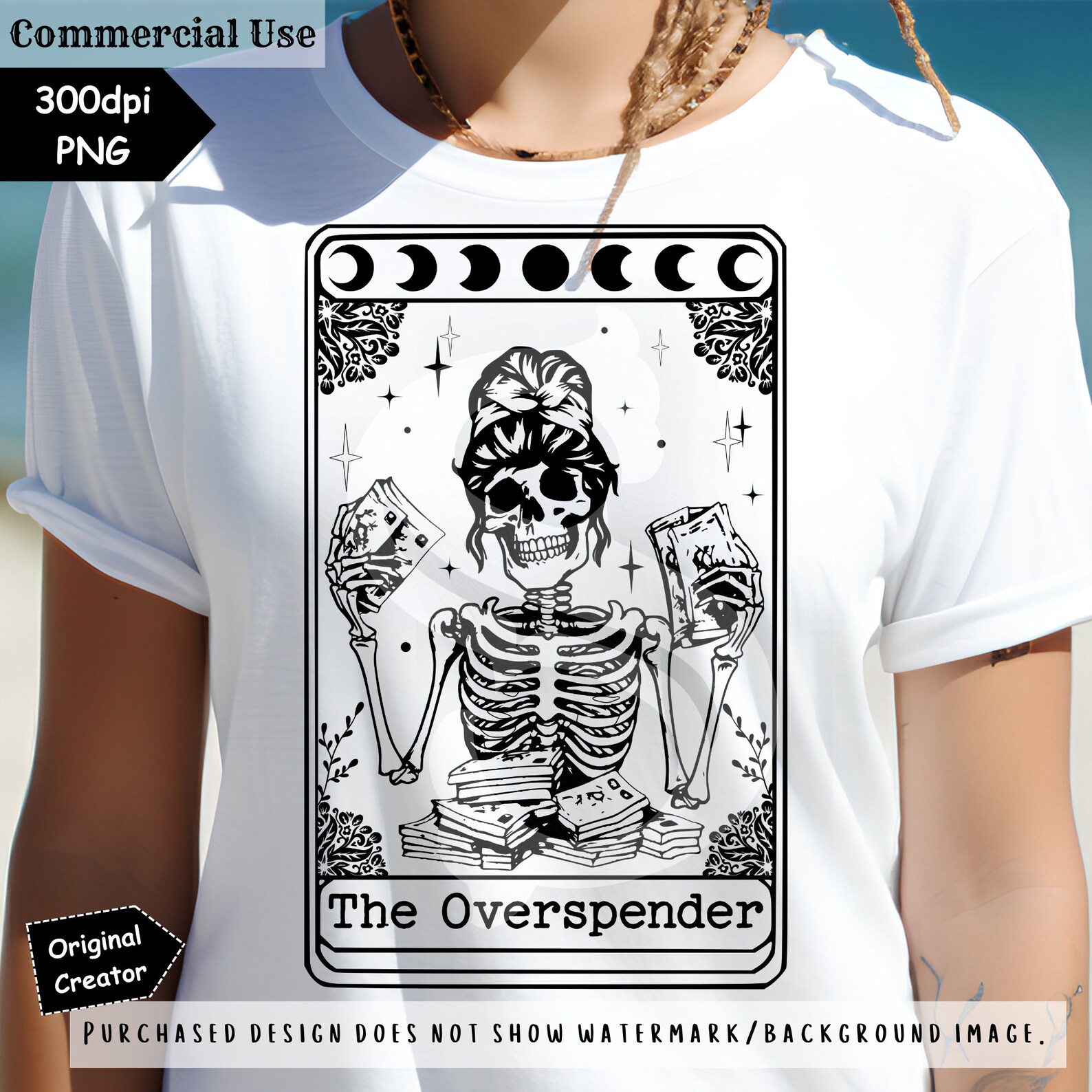 Funny Tarot the Overspender - PNG - Tarot Card PNG - Money PNG - Funny ...
