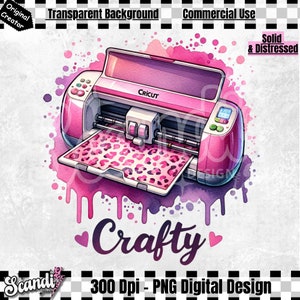 Cute Crafting PNG Clipart | Sublimation Design | Happy Crafter PNG | Craft Love | Glass Jar Mug Sticker design | Cricut Sublimation Design